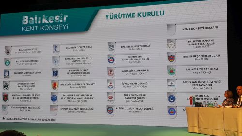 26 kasım - kent konseyi ilk genel kurul toplantısına katıldı Yürütme Kurulu Listesi